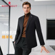 MONTAGUT autumn and winter men's wool suit jacket business classic warm casual single suit anti-wrinkle black 50