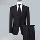 SUSTYLE luxury high-end brand men's suit suit men's business commuting professional formal wedding banquet dress navy two-piece suit (suit + trousers) 4XL (190)
