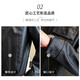 2025 Spring and Autumn New High-end Leather Jacket Men's Outdoor Leather Jacket Casual Fashion Windproof and Anti-stain Jacket Men Black XL 125-140Jin Jin equals 0.5 kg