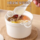 Baijie stew pot with lid ceramic bowl soup bowl water-proof stew pot liner steamed egg porridge bird's nest cup jar tableware medium size 400ml