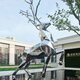 Stainless Steel Deer Sculpture Customized Large Geometric Sectioned Mirror Luminous Hollow Abstract Animal Outdoor Landscape Ornament Customized Contact Customer Service for Details