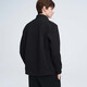 GIOVANNI VALENTINO Autumn and Winter Stand Collar Jacket Men's Casual Wool Business Loose Knitted Jacket Top Black XL
