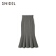 Snidel2025 Herbst und Winter Neues Produkt elegantes und vielseitiges hoher Taille Slim Back Squat Fish Heckrock SWFS254127 Schwarz S (0)
