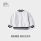 Yishuanger baby jacket spring, autumn and winter velvet baseball jacket for boys and girls warm tops gray 110