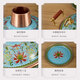 Chui Laoye cloisonné single copper hot pot enamel alcohol small hot pot one person one pot thickened environmentally friendly oil copper pot club cyan lotus copper gourd inner pot 20cm