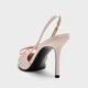 Charles/Keith Satin Bow Speced Toe High Heel Sandalen für Mädchen Geburtstagsgeschenk CK1-60361556 Light Pink Light Pink 37