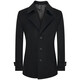 Angel Bird Men's Double-sided Wool Coat Business Casual Pure Wool Jacket KEBS253022U Obsidian Black L-48