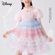 Disney (Disney) children's dress long-sleeved skirt autumn and winter knitted mesh princess dress TD3EQ007 rainbow pink 110