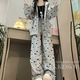 Girls Suit Spring and Autumn 2025 New Children's Style Jacket Autumn Two-piece Sportswear Set for Older Children, Junior High School Students, Gray Suit, Jacket + Pants, Pendant not included 160
