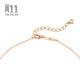 Chow Sang Sang 18K rose gold V&A series sapphire laurel necklace 90599N 47 cm
