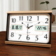 The Story of Time Home Table Clock Perpetual Calendar Table Clock Living Room Simple Modern Wall Clock Desktop Clock Silent Stand Hanging Dual-Purpose 62072B - Dual Liquid Model - Phnom Penh White Surface - Luminous Model 29*21cm