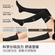 Mianzhuwu's new over-the-knee stockings for women in autumn and winter, warm knee pads, velvet thickening, slimming high thigh socks, combination seven (black + dark gray), one size fits all, 2 pairs, 35-39 over-the-knee pressure, warmth