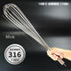 NAOISKEY Stainless Steel Thick Egg Beater Commercial Baking Artifact - Extra Thick 316L 5-inch Filament (Toy Model) - Not Practical