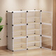 Chengyaoge thickened plastic shoe rack household dust-proof assembled shoe cabinet door folding large capacity transparent shoe box storage rack 4 layers white picture 2 please check whether it is the required product