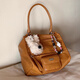Nanfeng Chio2nd Liqiu Gallery Handbag Bag Women's 2025 New Original Trend One-Shoulder Crossbody Bag Brown Today I took a photo of a puppy pendant