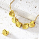 Chow Tai Fook Pure Gold 999 Twisted Beads Gold Pendant Sugar Cube Women's Collarbone Necklace Chinese Valentine's Day Gift for Girlfriend Foot Three Sanyang Kaitai