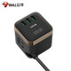 Bull (Bull) Rubik's Cube USB Socket Automatisches Überladen von Black Square Row Plug-In Voll-Stromausfall-Platine Kabel-Board-Multi-USB-Socket Fast-Lade-Ladegerät 1,5 m UU215T [3 Plug-in + 3 USB]