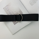 Jinbing women's belt black simple waist elastic loose tight round buckle waist with sweater shirt fashion dress belt black 59cm