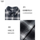 Yixiangliying 100% cotton black and white plaid shirt for women 2025 winter new high-intelligence loose flesh-covering top classic black and white plaid M