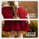 ASK JUNIOR Xiaoxiangfeng children's dress 25 winter children's sequin lining plus velvet warm New Year's vest dress for girls