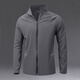 DOME YOLO sports jacket men's quick-drying windbreaker cycling suit 2025 autumn thin windproof top men's sun protection stand-up collar long sleeves dark gray quick-drying breathable XL