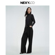 NEXY.CO mall's same style 2025 autumn new black stand-up collar stretch shirt half turtleneck thermal top black XL