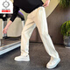 Kuraishi Kazuki trendy solid color versatile casual pants for men 2025 autumn and winter new loose straight sports long pants off-white XL