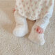 Jingmengyuan baby children's socks and foot covers, autumn and winter newborn shoes, thickened and warm children's socks, foot covers, sleeping children's socks, khaki