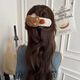 Autumn and winter lamb wool pudding bear large duckbill clip plush cute back of the head hairpin face wash bangs side clip hair accessory big stupid bear hairpin coffee color 1