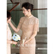 Lism International First-Line Brand haut de gamme Banque de mariage de la marque High-Deaire Xi 2025 Nouvelle jeune mère Châchage de châchage de mariage noble Mother Couleur Champagne Châle amovible M