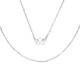 CHINA GOLD platinum hemp rope necklace, simple and versatile, birthday gift for boyfriend 2025, about 5.13g
