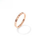 Yuying colored gold ring CookieKiss simple plain circle letter for women 18K rose gold index finger rose gold No. 4 (finger circumference 48mm)