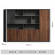 Sunon Mingrui President Desk Light Luxury Executive Desk Boss Desk Simple Modern Commercial Desk Manager Desk Supervisor Desk File Cabinet Right Door-2621*1950*400mm Felix Walnut