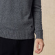 Ordos 1980 pure cashmere half turtleneck business casual cashmere sweater men's comfortable knitted sweater autumn and winter flower gray L 175/96A
