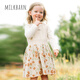 Milkbarn2025 Outumn and Winter New Style Girl Princess Falda Distema sin mangas de algodón puro Falda plisada PLATING BEBENTE Collar Collar Falda Fanhuamengyuan 90