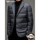 AX Armani Men's Suit 2025 Winter New Fake Two-piece Suit Down Jacket Casual Warm Fashion Jacket Y088 Gray 3XL 190 Recommended 180-200Jin Jin equals 0.5 kg