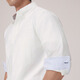 Levi's Levi's men's American retro embroidery casual simple business commuting striped long-sleeved lapel shirt white M
