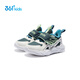 361 Children's cotton shoes 2025 winter soft cushioning plus velvet warm sports shoes for boys and girls, green 26