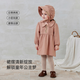 Babylove clearance baby girl dress spring and autumn pure cotton gauze skirt cute doll collar baby French sweet ocher 100