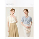 Fansilanenfanslanen französische plissierte v-heck-Shirt Frauen Sommerdesign Nische Chiffon Pendler Top 12187 Bouquet Pulver XS