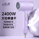 Youyue German Seiko 2400W high-power hair dryer, high wind power, 3 minutes quick drying, blue light negative ion hair care hair dryer, ultra-quiet hot and cold air three-block hair dryer, milky white, 2400W high power, 3 minutes quick drying, free air collection nozzle