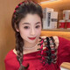 2025 new style toothed non-slip wavy hair hoop for women, high skull headband for going out, versatile western style face wash hairpin headwear, black satin hair hoop