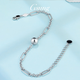 GsunG platinum bead bracelet for women PT950 pure platinum niche design chain bracelet simple gift for girlfriend Price by gram Contact before bidding