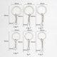 OSRUO 10 PACK METAL KEY SINGS, UNE RONNEMENT CHAINE DE PLACE, ACCESSOIRES DE BIELRIE DIY PROCHE CLAINE CLÉ PLAINE POUPLE 2,5 cm Eye de mouton plat (10 pièces)