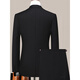 VlCUTU Men's Suit Suit Professional Formal Work Suit Groomsman Groom Wedding Dress Black XS 160/76A