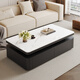 Home coffee table living room home 2025 new high-end size apartment light luxury modern coffee table rectangular slate coffee table table slate snow mountain white coffee table 130*70*45cm