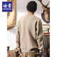 Peimeng American Retro 630g Heavy Sheep Cake Sweater Men's Winter Henry Collar Sweater Thickened Sweater Jacket Autumn and Winter Khaki 630g Heavy M Suitable for 100-125 Jin Jin equals 0.5 kg