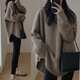 Mu Ni Lazy Style Red Knitwear Women's Autumn and Winter 2025 New New Year Festive Sweater to Wear Retro Loose and Slim Red Lazy Knitwear 80-120 One Size
