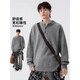 Homlean trendy brand lazy style high-end knitted sweater Henry collar sweater men's autumn and winter top pullover warm JC-MY109 JC-MY109 light gray M (recommended 95-110Jin Jin equals 0.5 kg)