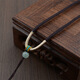 Jewelry accessories hand-woven pendant rope crystal handmade rainbow winding necklace rope small round rope hanging neck rope Autumn green